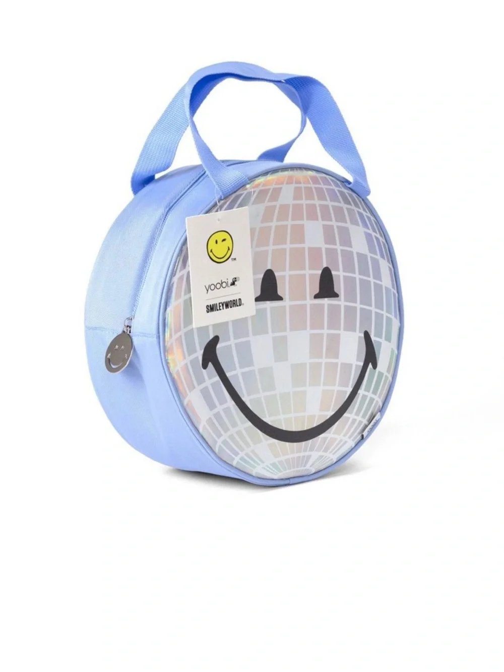 ✨ Brand New with Tags (NWT) Yoobi x SmileyWorld Disco Ball Round Lunch Bag ✨🪩